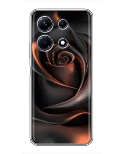 Чехол для Infinix Note 30 с картинкой «Шелковая черная роза»
