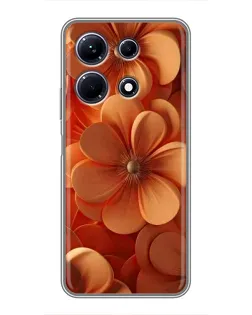 Чехол для Infinix Note 30 с картинкой «Оранжевый макро цветок»