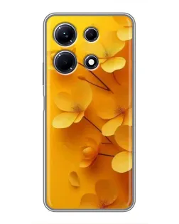Чехол для Infinix Note 30 с картинкой «Золотые лепестки»