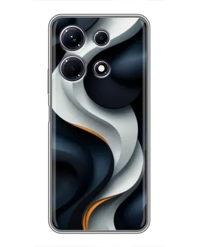Чохол для Infinix Note 30 з картинкою «Об'ємні чорно-білі стрічки»