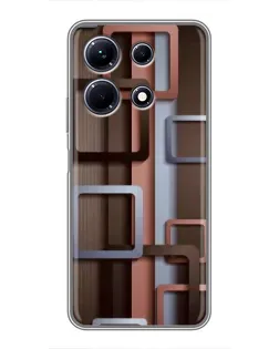 Чохол для Infinix Note 30 з картинкою «Коричневі об'ємні квадрати» Чохол для Infinix Note 30 з картинкою «Коричневі об'ємні квадрати»