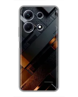 Чохол для Infinix Note 30 з картинкою «Чорні геометричні блоки»