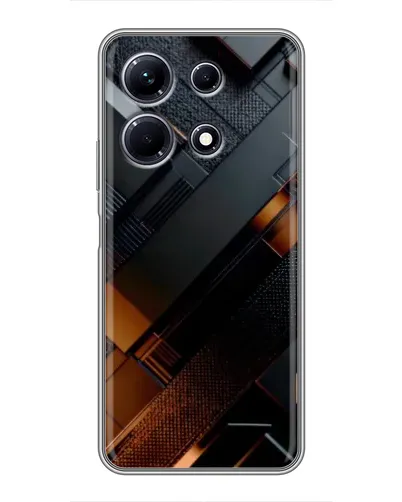 Чохол для Infinix Note 30 з картинкою «Чорні геометричні блоки»