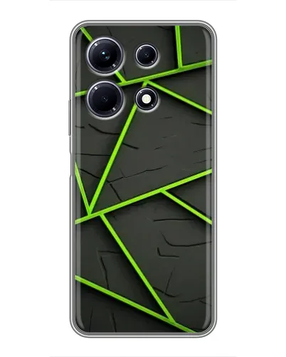 Чохол для Infinix Note 30 з картинкою «Зелені геометричні лінії»