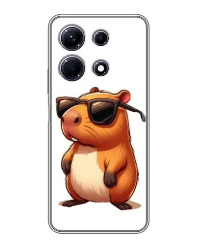 Чехол для Infinix Note 30 с картинкой «Капибара в очках»