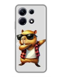 Чехол для Infinix Note 30 с картинкой «Капибара рэпер даб»
