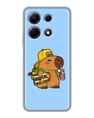 Чехол для Infinix Note 30 с картинкой «Капибара на скейте»