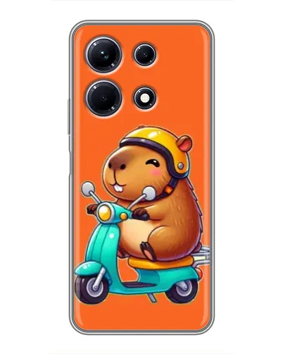 Чехол для Infinix Note 30 с картинкой «Капибара на скутере»