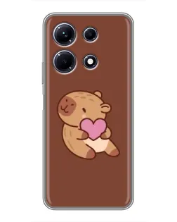 Чехол для Infinix Note 30 с картинкой «Капибара с сердцем»