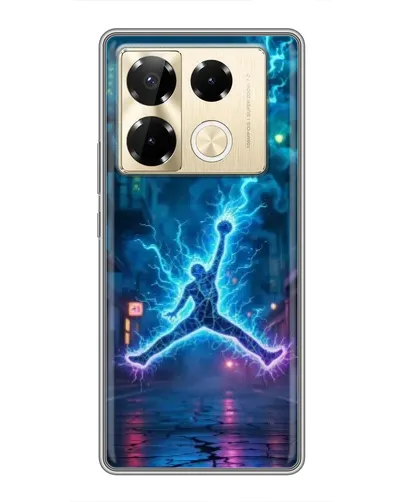 Чехол для Infinix Note 40 Pro с картинкой «Jordan Gold Jumpman»