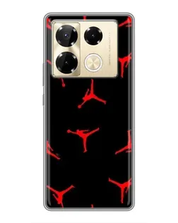 Чехол для Infinix Note 40 Pro с картинкой «Jordan Red Pattern»
