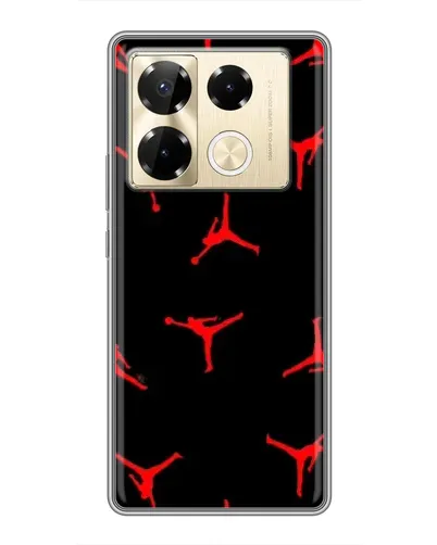 Чехол для Infinix Note 40 Pro с картинкой «Jordan Red Pattern»