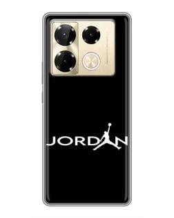 Чехол для Infinix Note 40 Pro с картинкой «Jordan White Logo»