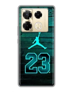 Чехол для Infinix Note 40 Pro с картинкой «Jordan Cyan 23»