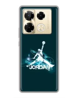 Чехол для Infinix Note 40 Pro с картинкой «Jordan Blue Fire»
