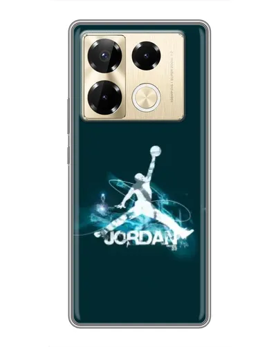 Чехол для Infinix Note 40 Pro с картинкой «Jordan Blue Fire»