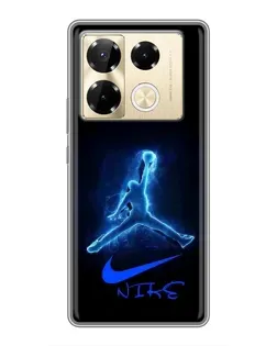 Чехол для Infinix Note 40 Pro с картинкой «Jordan Neon Blue»