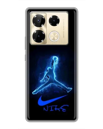 Чехол для Infinix Note 40 Pro с картинкой «Jordan Neon Blue»