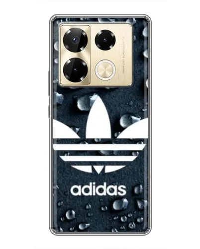 Чехол для Infinix Note 40 Pro с картинкой «Adidas Trefoil Blue» Чехол для Infinix Note 40 Pro с картинкой «Adidas Trefoil Blue»