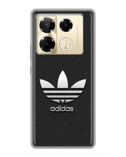 Чехол для Infinix Note 40 Pro с картинкой «Adidas Карбоновая текстура»
