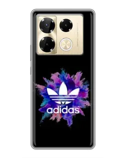 Чехол для Infinix Note 40 Pro с картинкой «Взрыв красок Adidas»