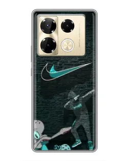 Чехол для Infinix Note 40 Pro с картинкой «Спортивный арт Nike»