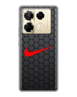 Чехол для Infinix Note 40 Pro с картинкой «Nike — карбоновая сетка»