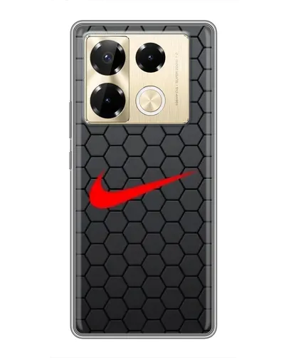 Чехол для Infinix Note 40 Pro с картинкой «Nike — карбоновая сетка»