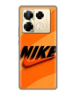 Чехол для Infinix Note 40 Pro с картинкой «Оранжевый драйв Nike»
