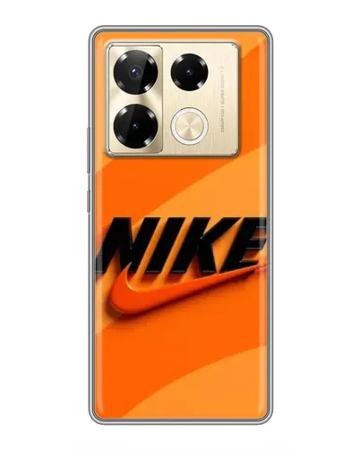 Чехол для Infinix Note 40 Pro с картинкой «Оранжевый драйв Nike»