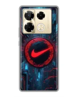 Чехол для Infinix Note 40 Pro с картинкой «Техногенный стиль Nike»
