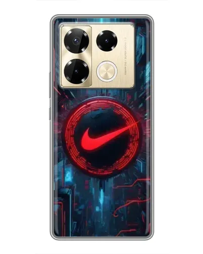 Чехол для Infinix Note 40 Pro с картинкой «Техногенный стиль Nike»