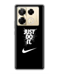 Чехол для Infinix Note 40 Pro с картинкой «Текстовый принт Nike»