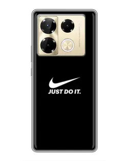 Чехол для Infinix Note 40 Pro с картинкой «Минимализм от Nike»