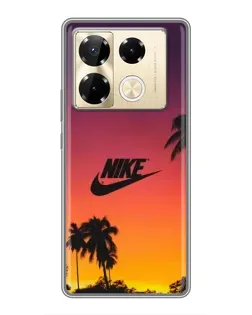 Чехол для Infinix Note 40 Pro с картинкой «Nike на закате солнца»