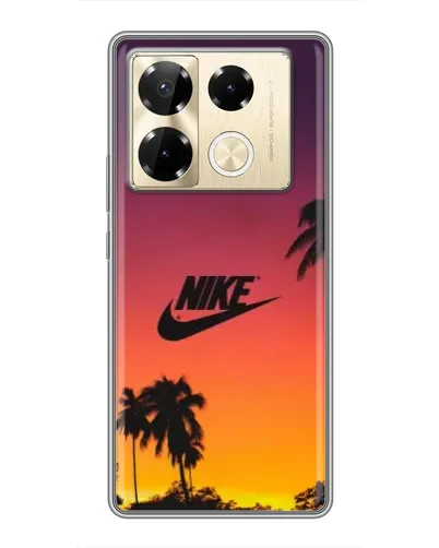Чехол для Infinix Note 40 Pro с картинкой «Nike на закате солнца»