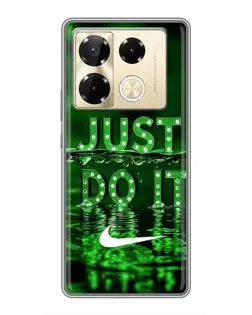 Чехол для Infinix Note 40 Pro с картинкой «Зеленый неоновый Nike»