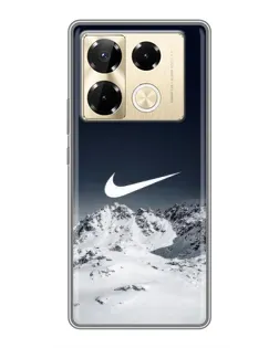 Чехол для Infinix Note 40 Pro с картинкой «Nike — зимние горы»
