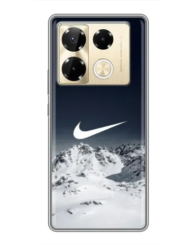 Чехол для Infinix Note 40 Pro с картинкой «Nike — зимние горы»