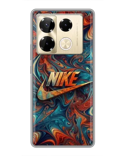 Чехол для Infinix Note 40 Pro с картинкой «Nike в абстракции»