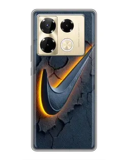 Чехол для Infinix Note 40 Pro с картинкой «Объемный логотип Найк»