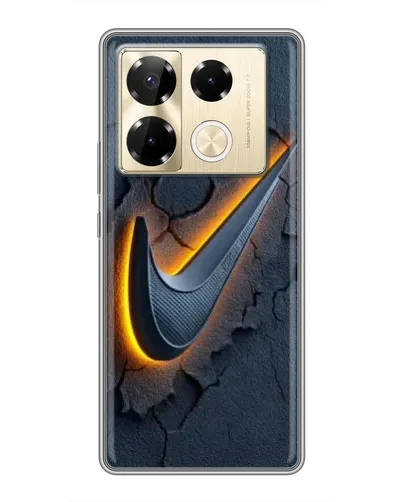 Чехол для Infinix Note 40 Pro с картинкой «Объемный логотип Найк»
