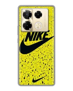 Чехол для Infinix Note 40 Pro с картинкой «Желтый текстурный Nike»