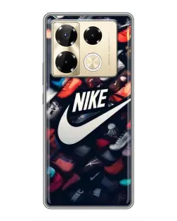 Чехол для Infinix Note 40 Pro с картинкой «Коллекция кроссовок Nike»