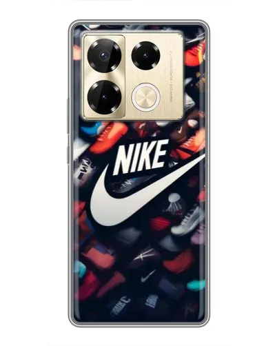 Чехол для Infinix Note 40 Pro с картинкой «Коллекция кроссовок Nike»
