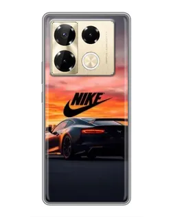 Чехол для Infinix Note 40 Pro с картинкой «Nike и суперкар»