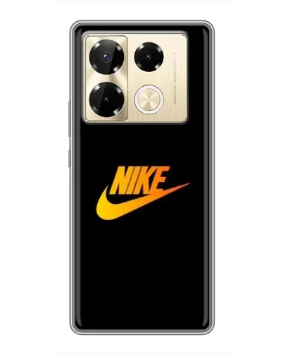 Чехол для Infinix Note 40 Pro с картинкой «Золотой логотип Nike»