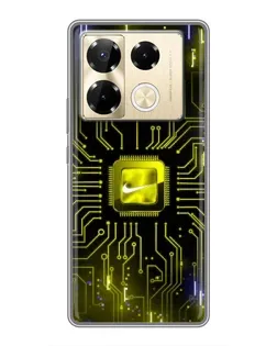 Чехол для Infinix Note 40 Pro с картинкой «Nike — золотая искра»