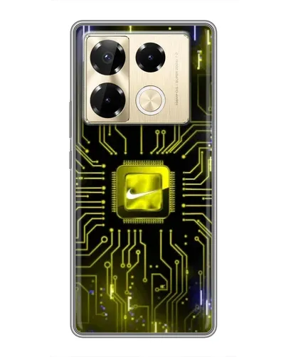 Чехол для Infinix Note 40 Pro с картинкой «Nike — золотая искра»