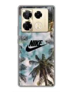 Чехол для Infinix Note 40 Pro с картинкой «Тропический принт Nike»